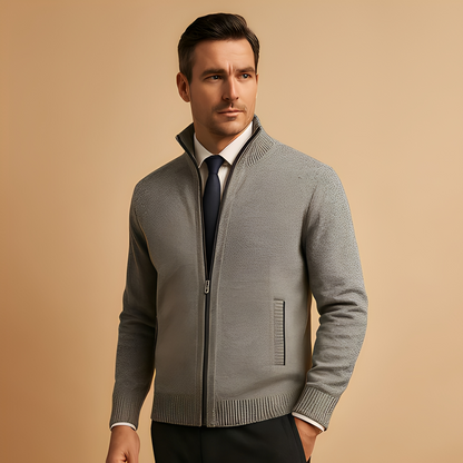 Armando - Rento vetoketjullinen villatakki miehille