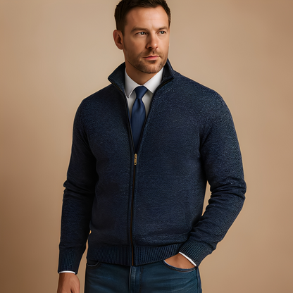 Armando - Rento vetoketjullinen villatakki miehille