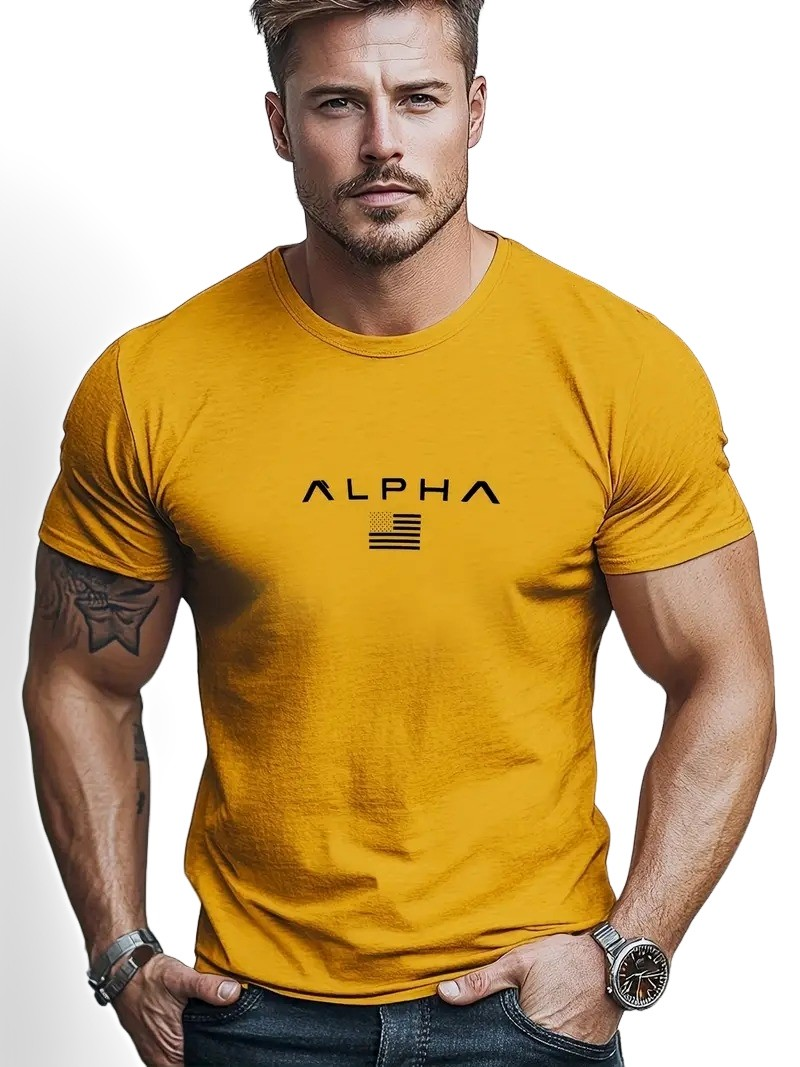 Neal - Yksinkertainen T-paita pyöreällä kauluksella miehille