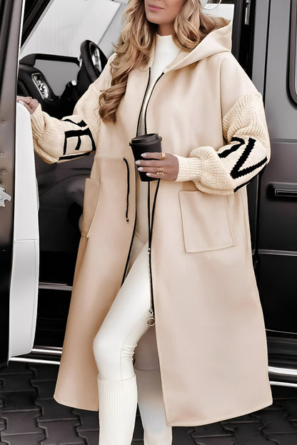 Eloise - Moderni pitkä takki hupulla naisille