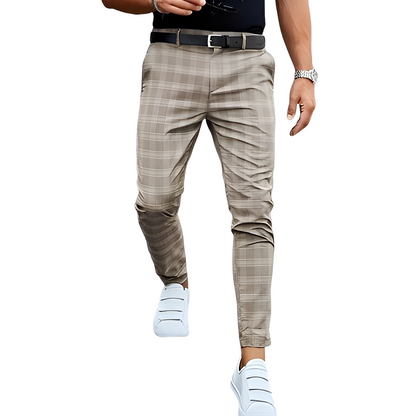 Deacon - Rento slim-fit-housut ruutukuviolla miehille