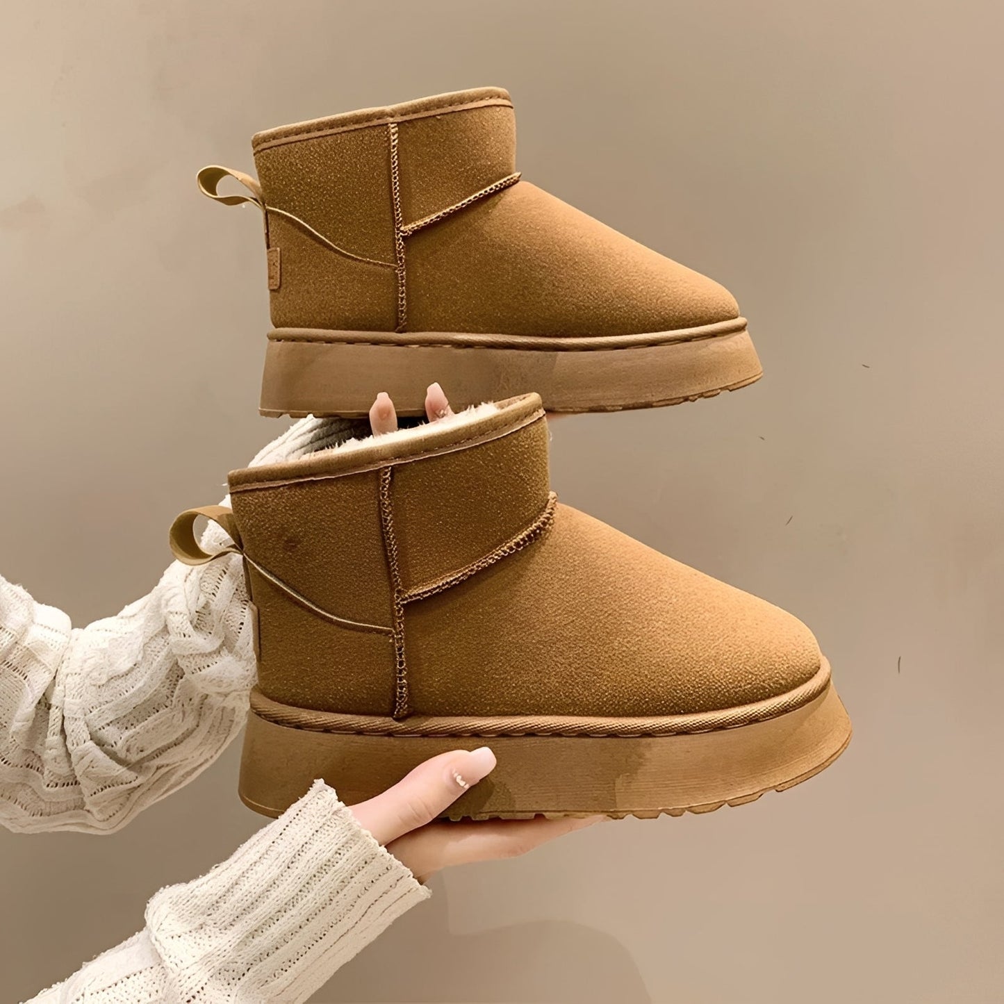 Velma - Yksinkertaiset ulkoilu-talvisaappaat nahkaa naisille