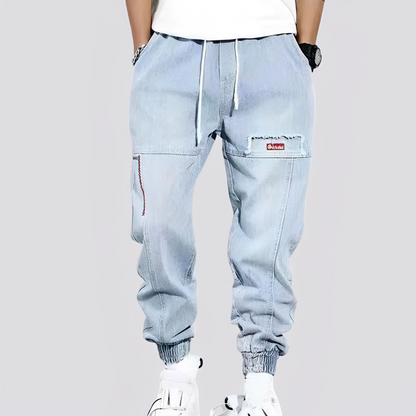 Victor - Tyylikkäät lökö-farkut joustavilla resoreilla miehille