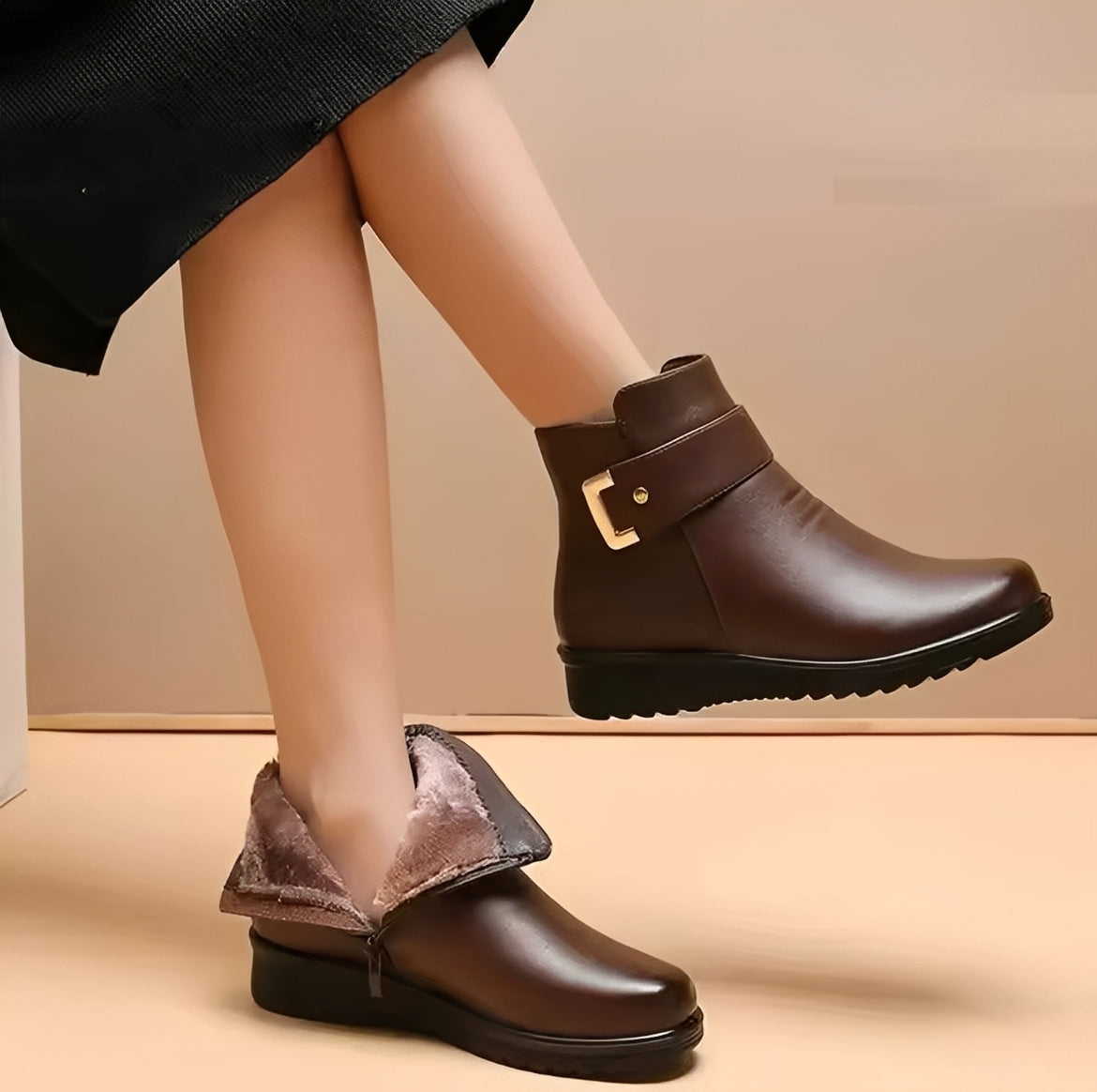 Gabriella - Tyylikkäät, fleecellä vuoratut saappaat naisille