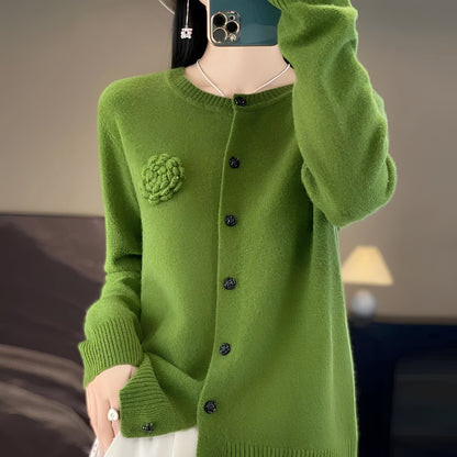 Helena - Tyylikkäät kashmirneuleet kukkakuviolla naisille