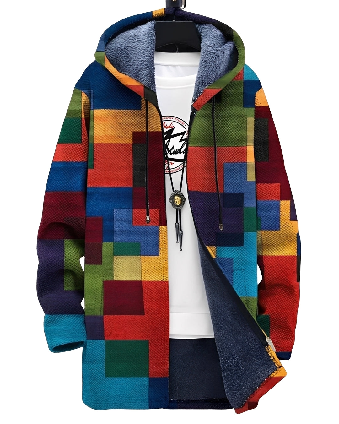 Braiden - Tyylikäs neuletakki taiteellisella painatuksella miehille