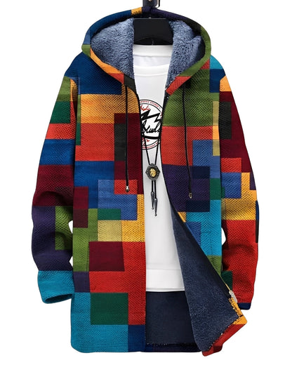 Braiden - Tyylikäs neuletakki taiteellisella painatuksella miehille