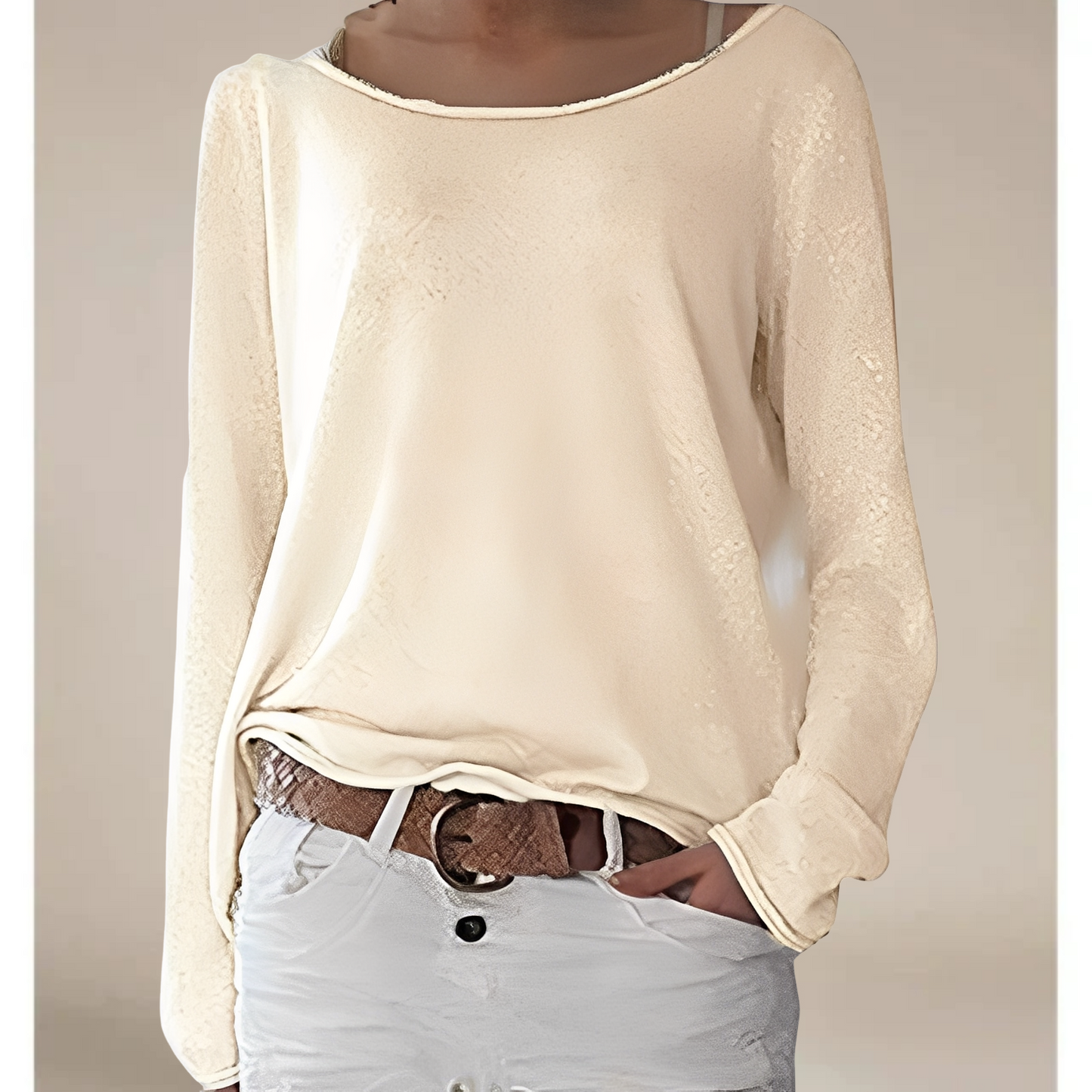 Alexa – Kevyt Pyöreäkauluksinen Ohutneulepaita