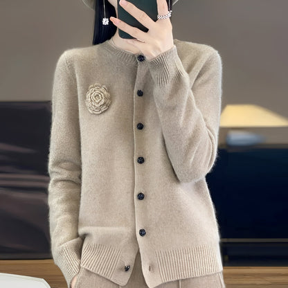 Helena - Tyylikkäät kashmirneuleet kukkakuviolla naisille