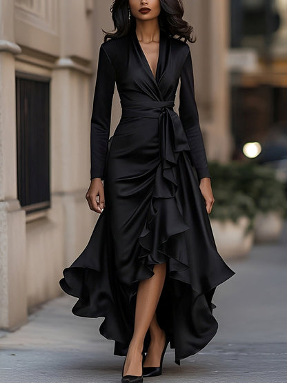 Lucie – Tyylikäs V-pääntie Mekko