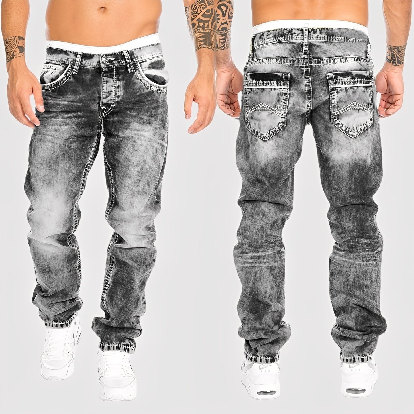 Chris - Rennot farkut leveillä lahkeilla miehille