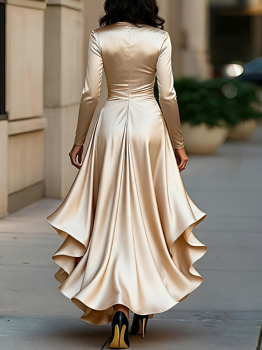 Lucie – Tyylikäs V-pääntie Mekko