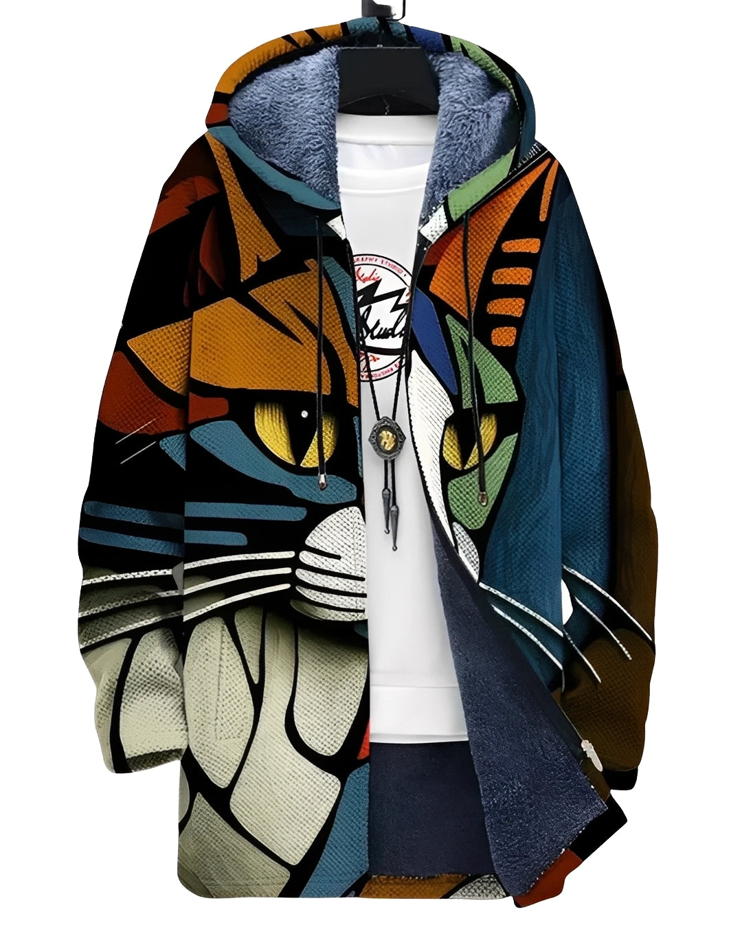 Braiden - Tyylikäs neuletakki taiteellisella painatuksella miehille