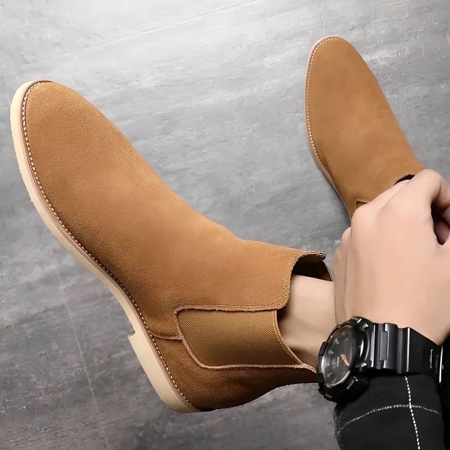 Willard - Tyylikkäät Chelsea-nahkasaappaat miehille