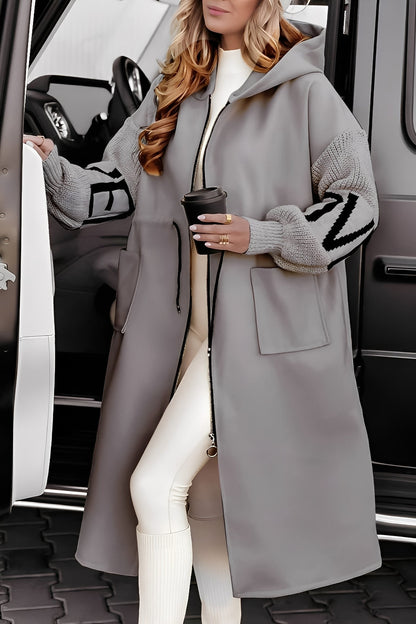 Eloise - Moderni pitkä takki hupulla naisille