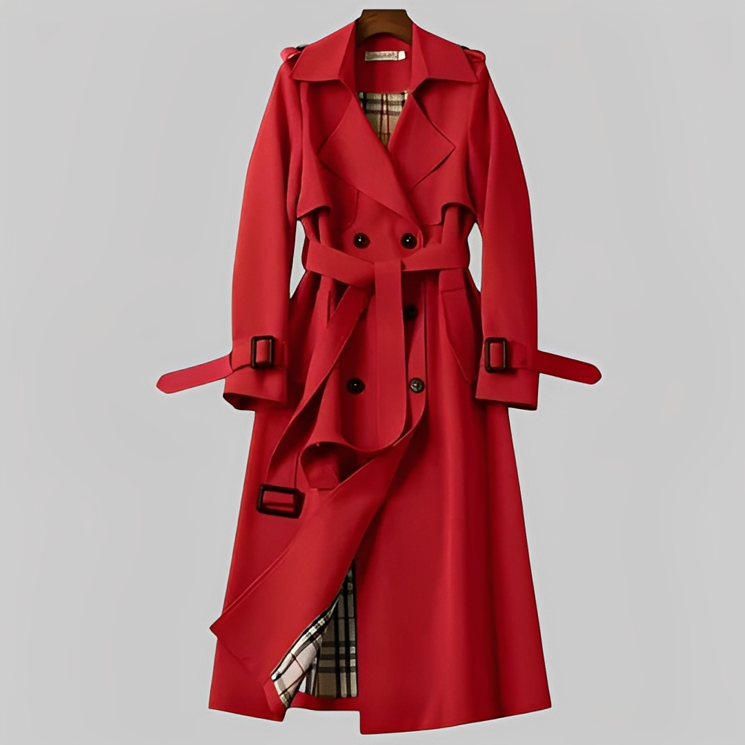 Élodie - Klassinen talvitakki vyöllä naisille