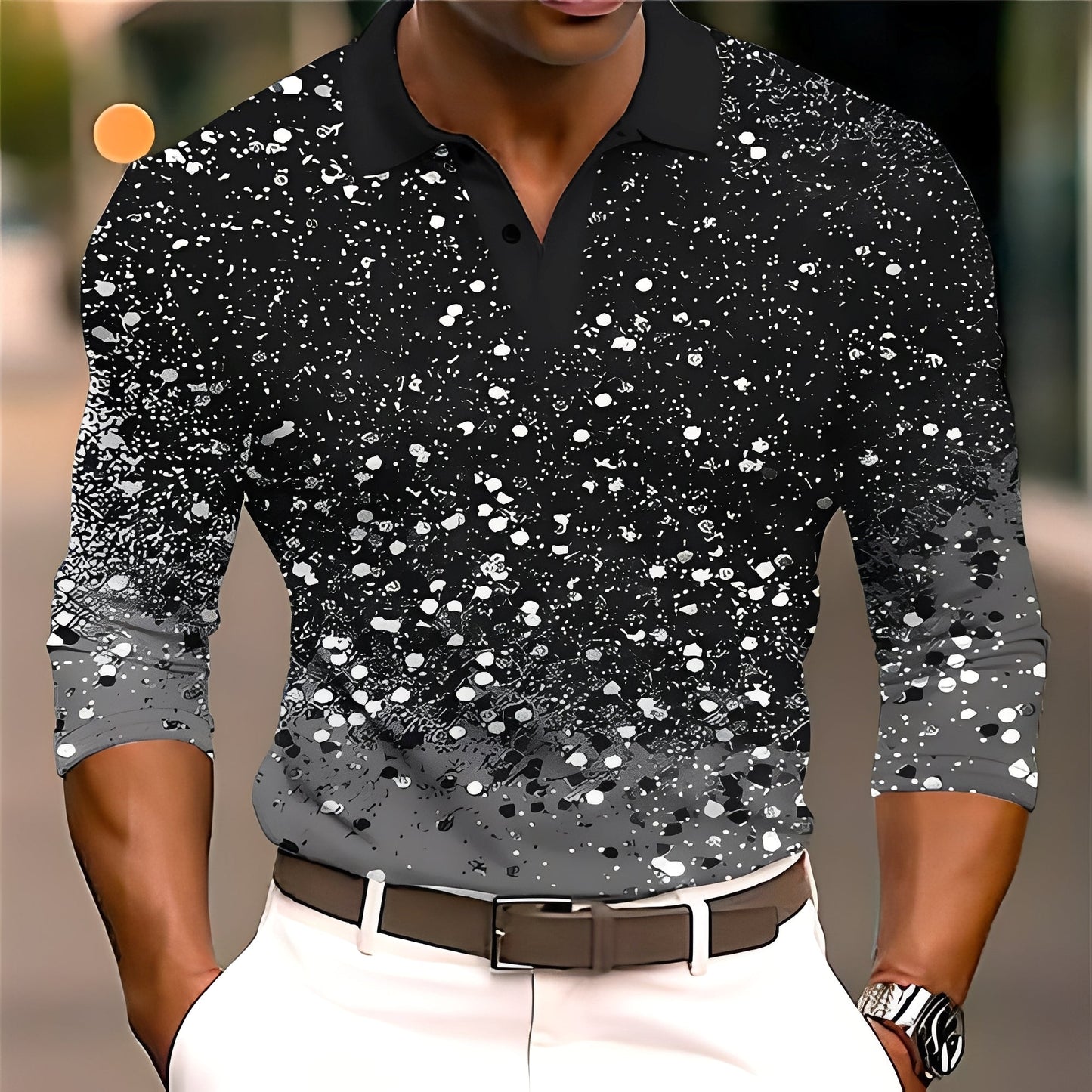 Adolphe - Tyylikäs pitkähihainen pikeepaita miehille