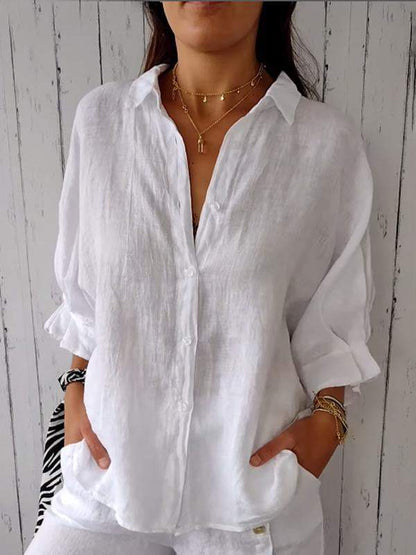 Reena – Vapaa-ajanshirt puuvilla-pellava