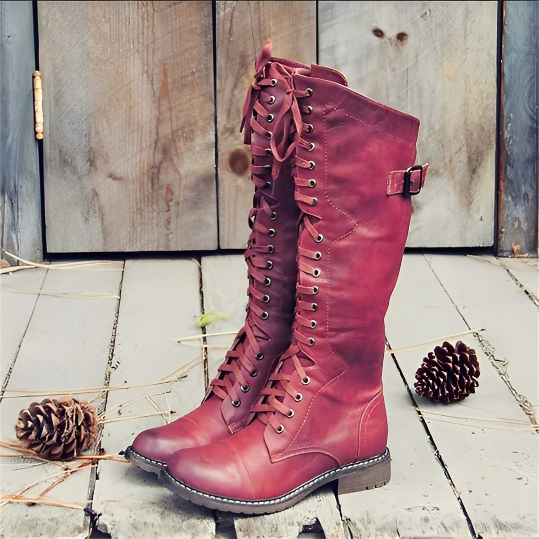 Désirée - Tyylikkäät korkeat nauhalliset nilkkurit naisille